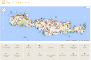 Crete on the map